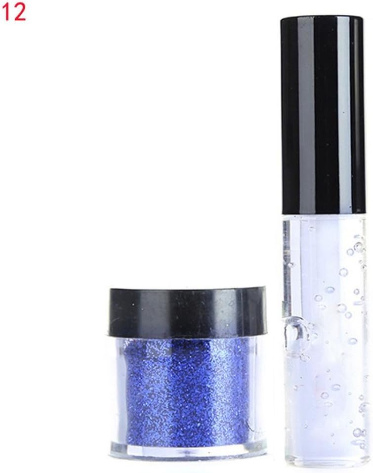 Esharing Fashion Women Glitter Lipstick Lip Gloss Powder Eyeshadow Professional Makeup Cosmetics (Style L)