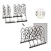 SONGMICS Pan Organizer Rack Holder for Kitchen Cabinet Pantry Frying Pan & Skillet Storage Brown UKPR01K