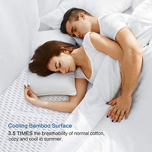 EASELAND Bamboo Waterproof Mattress Protector Cal King Size Breathable