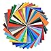 Permanent Backed Adhesive Vinyl Sheets - 12in x 12in - 40 Sheets in Assorted Colors - Glossy and Matte - Works with Cricut, Silhouette, and Other Cutters - Indoor and Outdoor Usage