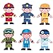 iPlay, iLearn Magnetic Wooden Dolls, Pretend Play Mix & Match It, Fun'n Cool Dress Up, Career Jigsaw Puzzle Toys, Fireman, Fridge Magnets, Educational Gift for 3, 4 Year Olds, Kids, Boys, Girls