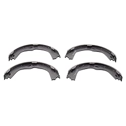 TRQ Rear Parking Brake Shoe Set Compatible with