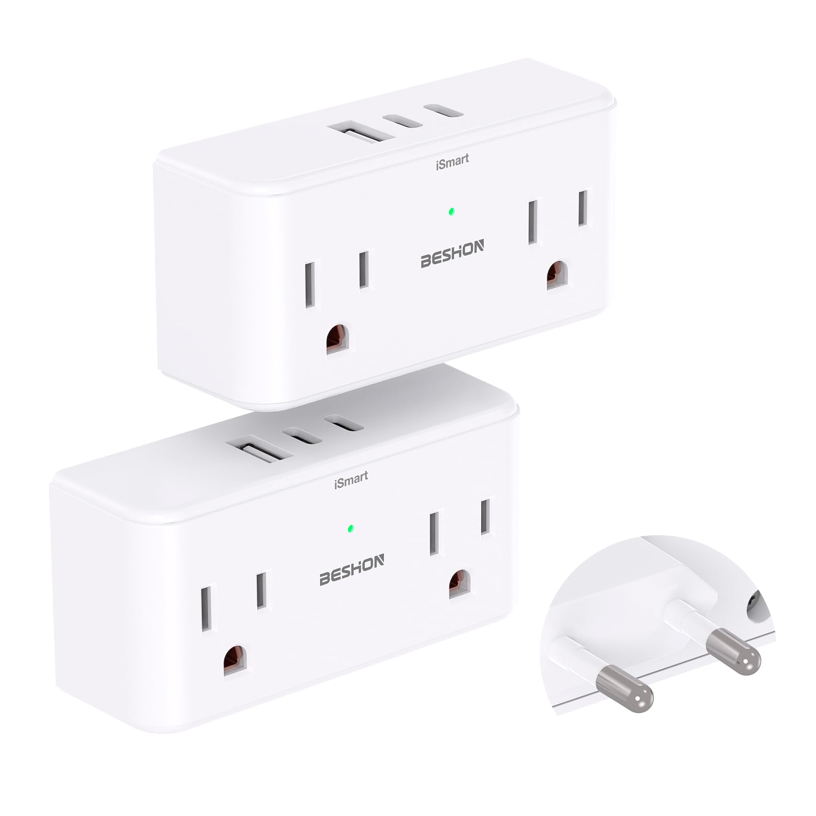Photo 1 of ?2 Pack ? 7 in 1 European Travel Plug Adapter, Travel Essentials, International Travel Adapter with 4 Outlets 3 USB Ports(2 USB C), US to Europe Plug Adapter to Most Europe Spain Italy France