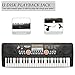 BIGFUN 49 Keys Multifunction Portable Electronic Kids Piano Musical Teaching Keyboard for Kids Children Early Learning Educational Toy with Double Speakers (Black)