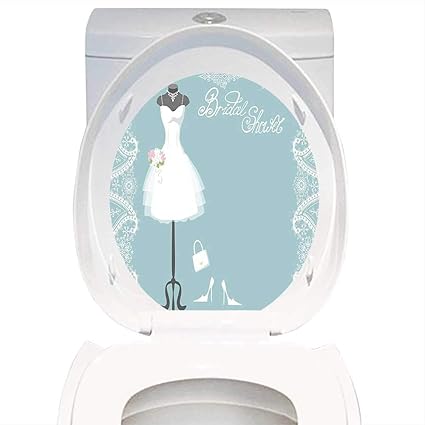Amazon Com Toilet Sticker Themeative Print Bridal Shower