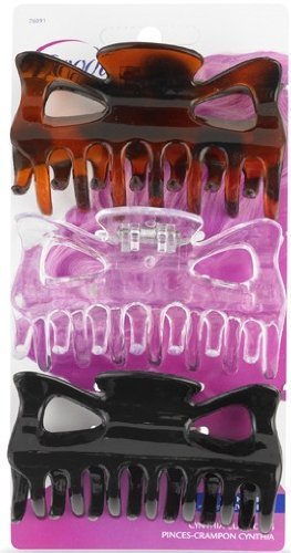 Goody Classics Large Rectangle Claw Hair Clip (Pack of 3)