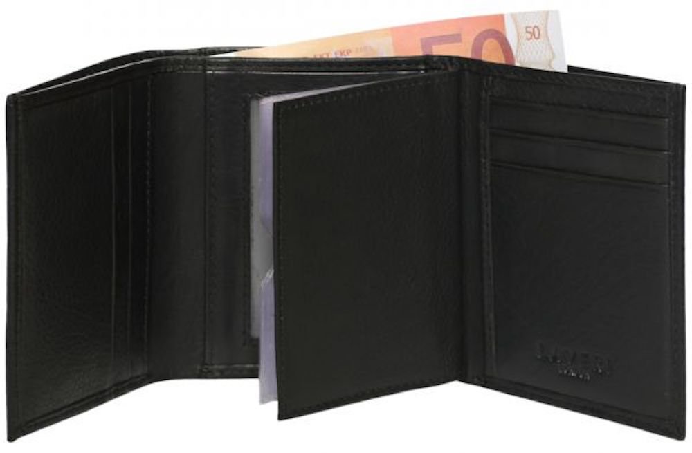 LAVERI Mens High Luxury Genuine Leather Bifold Design Wallet Credit Card Slots, Id Window and Coin Pocket in Gift Boxed #4236ALB