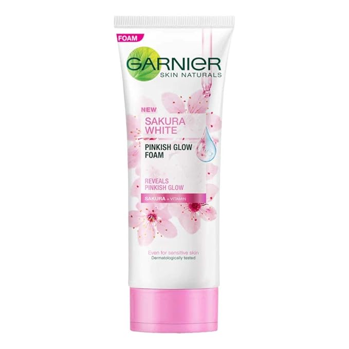 skincare routine garnier sakura white