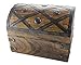 Well Pack Box Treasure Chest Pirate Box 8x6x6 with Lock Skeleton Key (Small Deluxe)