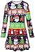 LaSuiveur Women's Christmas Santa Claus Print Pullover Flared Dress
