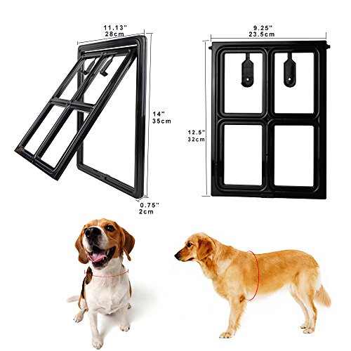 CEESC Dog Door for Sliding Screen Door, 3rd Upgraded Version Automatic