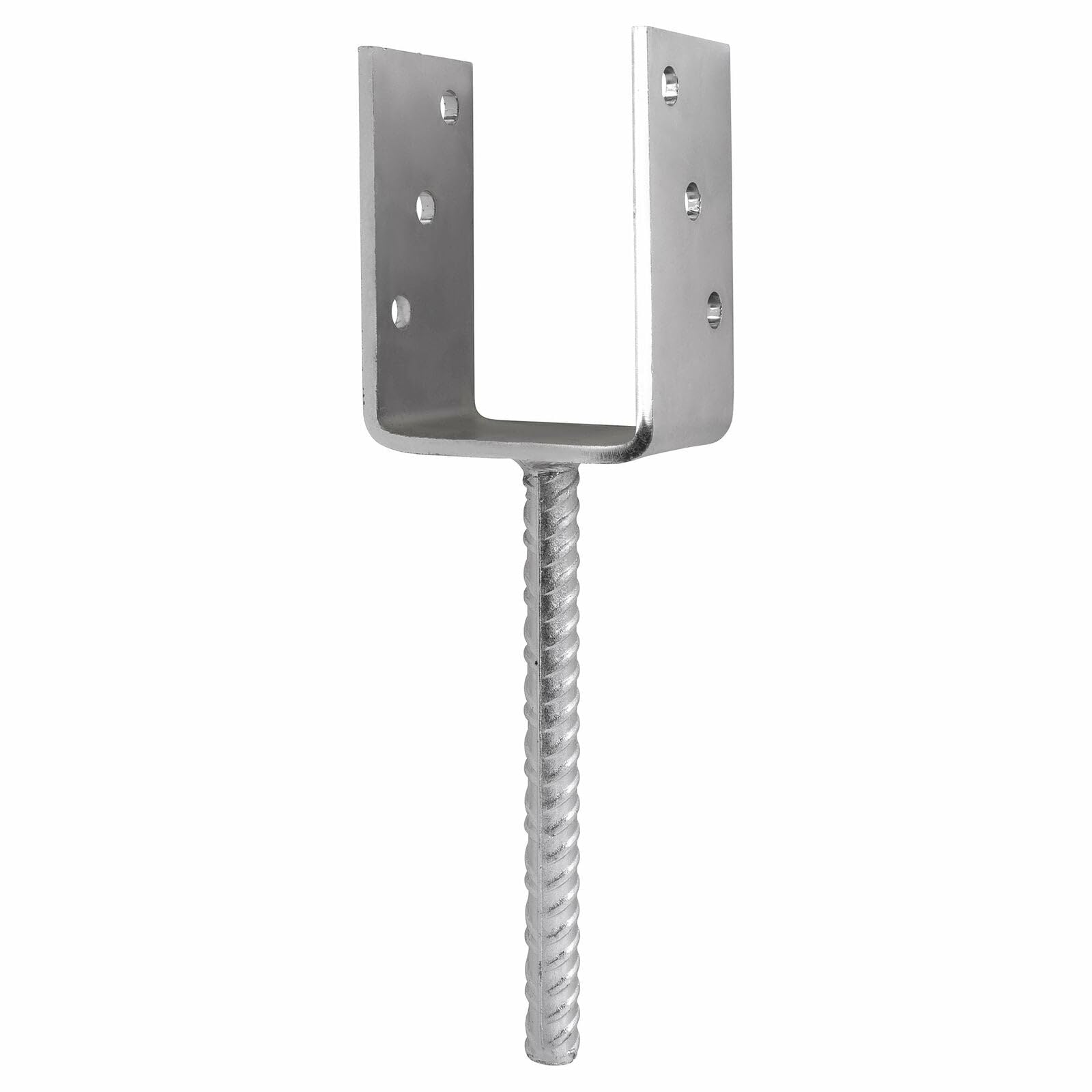 SS8® Post Fence 61mm - 2.4" U Bracket Support Concrete Anchor Heavy Duty - pergola, Decking Spikes