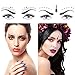 Lady Up Face Gems Stick on Rhinestones Mermaid Bindi Crystals Jewels Glitters Eyes Face Temporary Tattoos Stickers for Halloween Festival Carnival Party