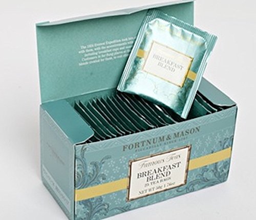 Fortnum y Mason British Tea. Breakfast Blend 25 bolsitas de t&eacute; (paquete 1) EE. UU.
