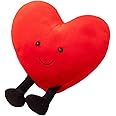 Cute Plush Red Heart Pillow Plush Toy, Love Pillow Cushion for Children's Friends/Children/Girls/Valentine's Day Toy Throw Pillow Suitable for Living Room/Bedroom/Restaurant/Office and Sofa/Car/Chair