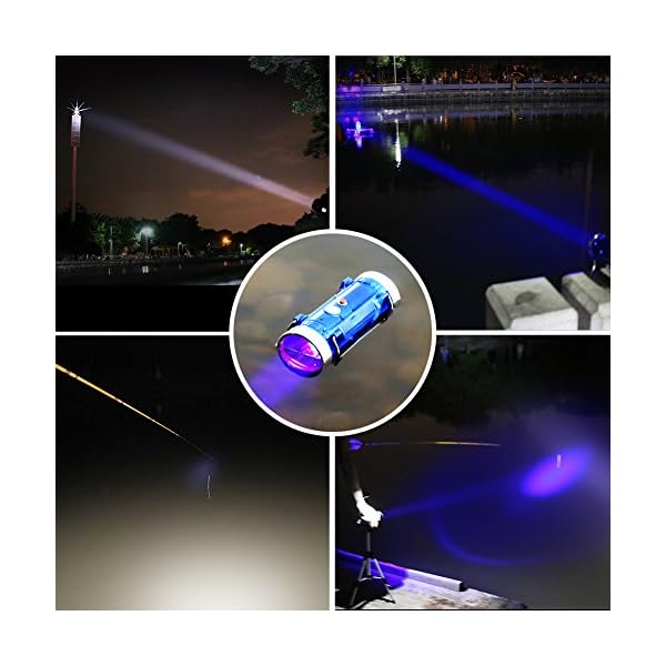RUIMX-IPX7-Waterproof-Professional-Searchlight-LED-Spotlight-with-White-Blue-Light-Color-3-x-18650-Rechargeable-Battery-Tripod-Reading-Light-Perfect-for-Fishing-Hunting-Camping-Boating