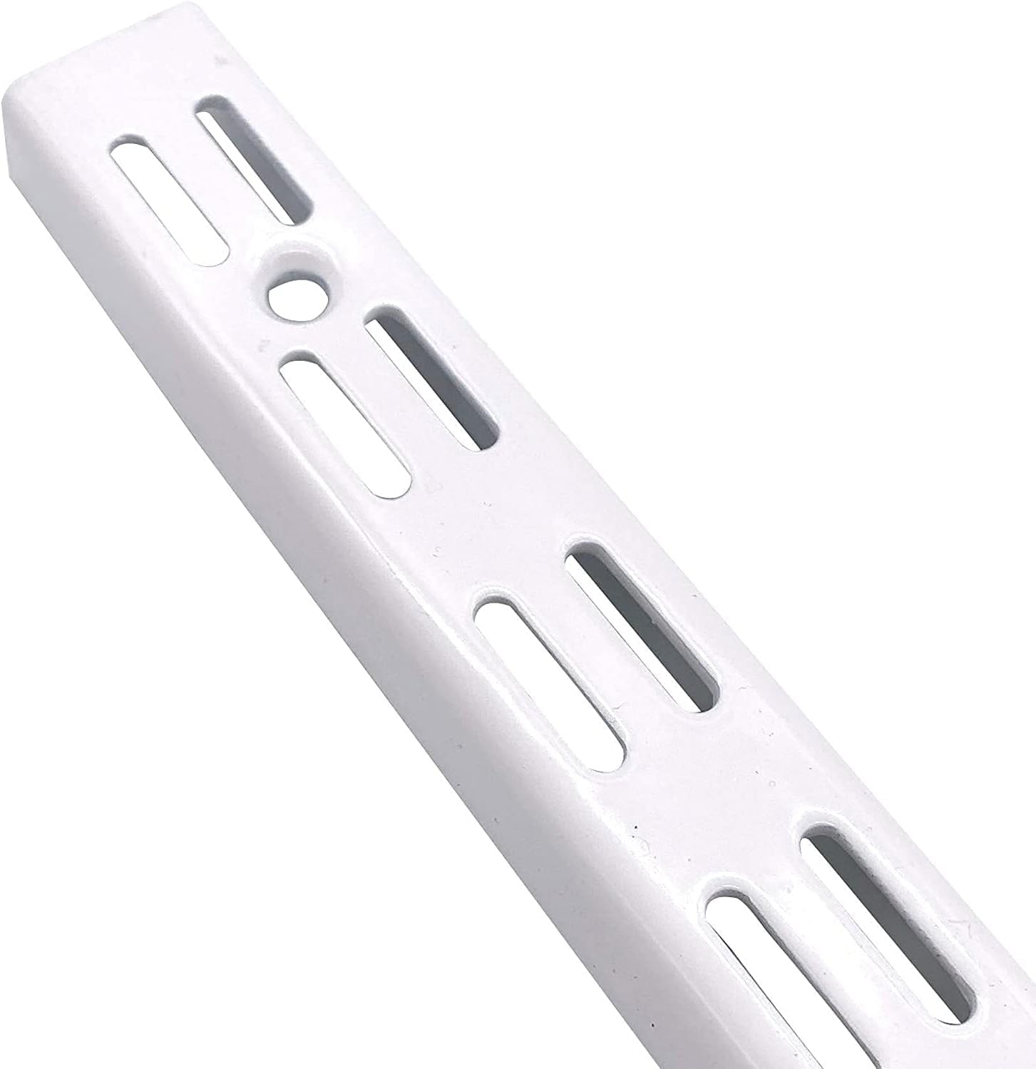 CompleteShopfittings 2X Twin Slot Shelving White Uprights and Brackets Adjustable Strong Rack Wall Shelf (UPRIGHT 430MM/43CM)