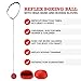 Boxing Reflex Ball - Boxing Equipment, Adjustable Head Band, Gloves, Extra String, Instruction and Repair Guide Included - Perfect For Reflex/Speed Training Improve Reactions for Kids Aswell