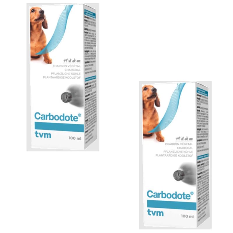 TVM Carbodote Liquid | Double Pack | 2 x 100 ml | Supplementary Feed for Dogs, Cats, Rodents and Birds | Can be Supportive in the Adsorption of Toxins in the Intestine
