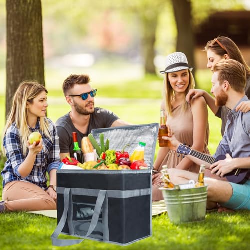 Large Foldable Insulated Bag - Particularly Robust, Ideal for Shopping
