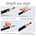 Ownest 6 Pcs Pull Cord Peel-off Eyebrow Pencil Tattoo Makeup and Microblading Supplies Set for Marking, Filling and Outlining, Waterproof and Durable Permanent Eyebrow Liner-Black
