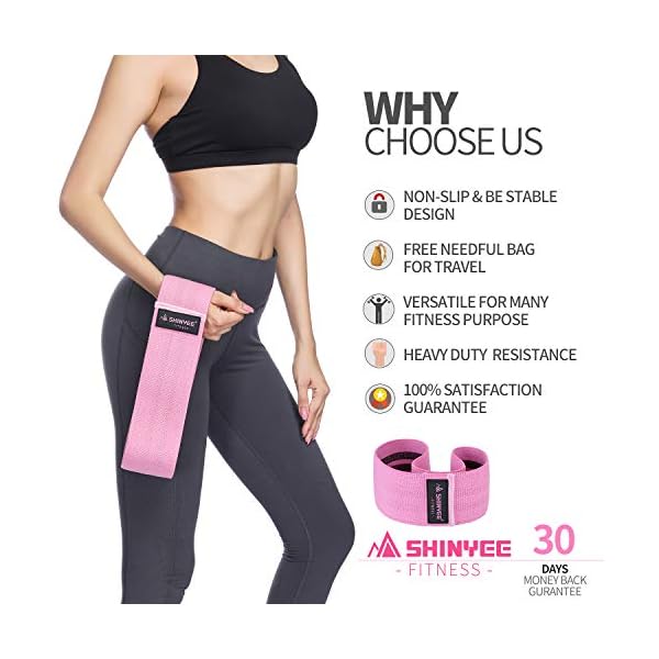 Shinyee-Booty-Hip-Bands-High-Resistance-Band-Workout-Exercise-Glute-Band-WomenFitness-Gym-Loop-Circle-Legs-ButtNon-Slip-Fabric-Heavy-Duty-Training-Band-Hip-Up Shinyee Booty Hip Bands High Resistance Band Workout Exercise Glute Band Women,Fitness Gym Loop Circle Legs Butt,Non…