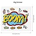 AIMIKE Superhero Stickers, Larger Superhero Theme Party Decoration Stickers, Size 8.5 Inches, Superhero Sounds Saying Cutout, 12Pcs