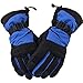 Simplicity Men's Winter Warm Ski Snowboarding Winter Gloves w/Elastic Wrist Cuffs, 3578_Blue Black