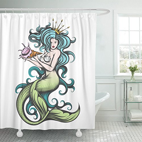 60 Mermaid Shower Curtain Ideas For Your Bathroom