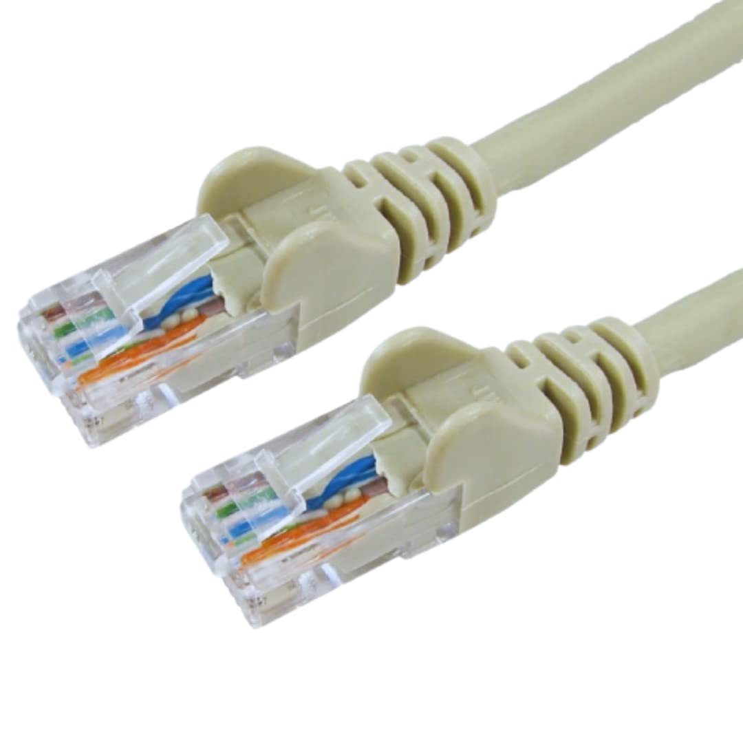 JAFSAL ONLINE 10m-20m Cat5e (enhanced) High Speed Ethernet Cable – Lan Network Cable with RJ45 Connector Lead – Ideal for Internet, Router, Modem, Smart TV, PC and Laptop – 15m Grey
