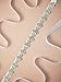 AW Crystal Wedding Dress Belt Women's Rhinestone Sash Belt, 17 x 1 inch, White