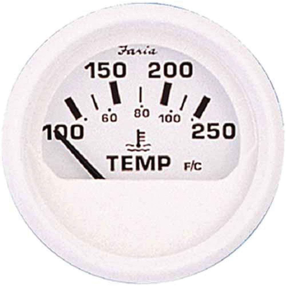 Faria 13110 Dress Water Temperature Gauge (100-250°F) - 2", White