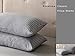 PURE ERA Jersey Knit Duvet Cover Set 100% T-Shirt Heather Cotton Super Soft Comfy Classic Striped Design, with Zipper Closure, Grey & White Pintripe, Queen