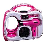 Kidstech Pretend Play Hair Styler Set, With Battery Operated Hairdryer, Mirror, Brush,