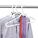 OIKA Plastic Hangers 40 Packs Bendable Coat Hangers Built-in Grip Strip Non-Slip Pads-Works Perfectly as Clothes Hangers, Pants Hangers, Suit Hangers