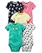 Carter's Baby Girls 5 Pack Bodysuit Set, Super Sweet/hearts, 18 Months