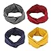DRESHOW Headbands for Women Elastic Turban Boho Colorful Headband Twisted Knot Hair Accessories 4 Pack