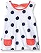 Gerber Graduates Little Girls' Toddler Sleeveless Top with Bow Back, White Polka Dot, 4T