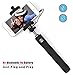 Selfie Stick, PerfectDay Self-portrait Monopod Extendable Selfie Stick with Built in Remote Shutter, Adjustable Phone Holder for iPhone 6s/ 6/ 6 Plus, iPhone 5 5s 5c, Android, Wired, Black