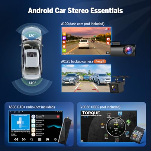 Eonon Android 14 Car Radio for BMW 5 E39 (1995-2002) 7 Inch 4+64GB GPS CarPlay Android Auto WiFi USB EQ Bluetooth Screen Mirror SWC Rear View Camera Car Stereo E39X7A