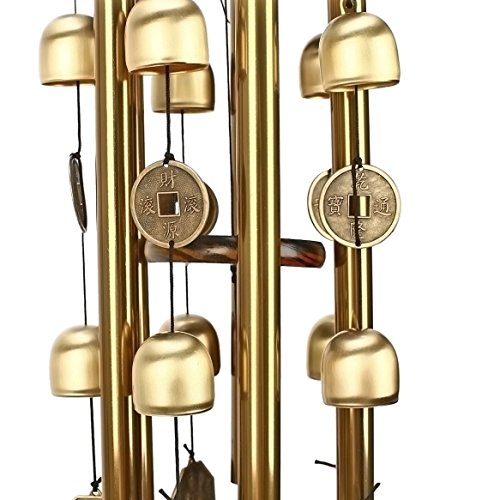 Ylyycc great sound wind chime copper bells coins wind chime