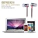 Cootree In-Ear Headphones Built in Mic Sport Earbuds Stereo Bass Earphones with Controller Silver