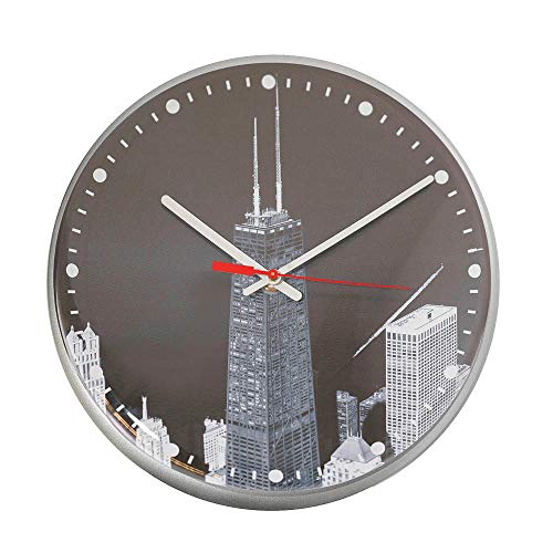 Chicago Lighthouse Contemporary Electric Clock – 14½" Black, Arabic Numerals 67801103
