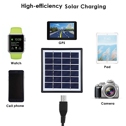 image for EleLight Solar Panel, 1.8W Portable Multipurpose Solar Panelwith 3M Ou