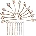 Jaciya Pack of 22 Rhinestone Crystal Hair Barrette Flower Bear Hair Clip Hair Pin