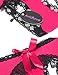 Avidlove Womens Lace Panties Thong Bow Cheeky Panty Rose Red L