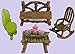 The Super Cute Miniature (Eight Piece) Fairy Garden Furniture, Fairy Garden Accessories & Tiny Tea Set Valentine Day Gifts for Her