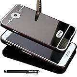 LG Optimus G Pro Case, TabPow Mirror Case Series - Electroplate Bumper Bling Luxury Slim Hard Back Case Cover For LG Optimus G Pro / E980 / E985 / F240, Black