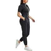Junlan Sauna Suit for Women Sweat Jumpsuit Stand Collar Heat Trapping Shirt for Women Workout Sports