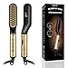 MoKasi Beard Straightener Brush for Men - 2 in 1 Electric Hair Beard Straightening Heat Brush Multifunctional Ionic Styling Hot Heated Comb with Ceramic Protection/Anti-Scald for Buddy Home Travel